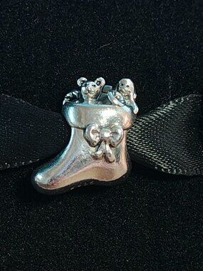 Authentic Pandora Santa’s Stocking Charm – 791038 Sterling Silver